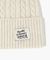 Marithé François Girbaud Kids Cable Knit Beanie in Ivory