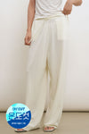 General Idea WOMAN Temperature Cut Cool Semi Wide Knit Pants [IVORY]