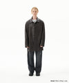 Mahagrid Faux Leather Car Coat