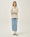 Marithé François Girbaud Stripe Pique Long Sleeve Tee