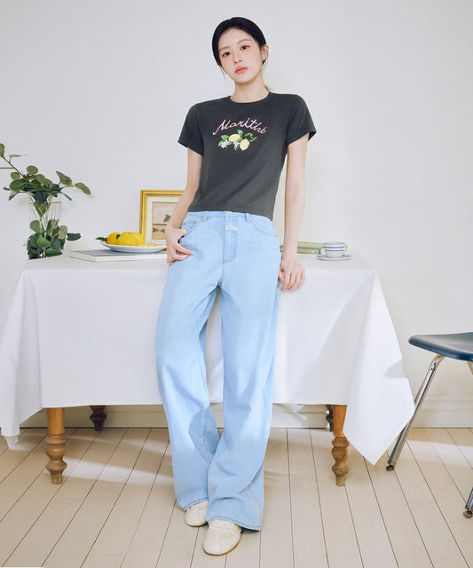 Marithé François Girbaud W SUMMER SEMI WIDE DENIM PANTS