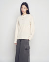ADLV ADLV Henley Neck Waffle Long Sleeve T-Shirt