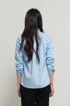 General Idea WOMAN Wrinkle Free Rivet Shirt [BLUE]