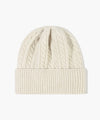 Marithé François Girbaud Kids Cable Knit Beanie in Ivory