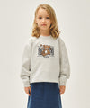 Marithé François Girbaud Kids Flower Bear Classic Logo Regen Sweatshirt Light Heather Gray