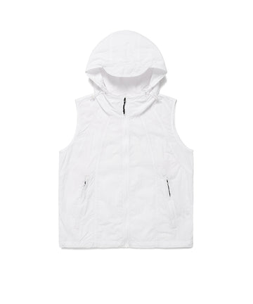 Cavish Women's Hooded Vest Windbreaker in White