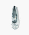 Marithé François Girbaud Women's Cross Banding Ribbon Flat Shoes in Silver