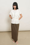 General Idea WOMAN Back Point Drape T-Shirt