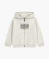 Marithé François Girbaud Kids Classic Logo Embroidery Hoodie Zip-Up Blue