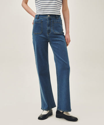 Marithé François Girbaud W BOOT-CUT DENIM PANTS