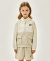 Marithé François Girbaud Kids Bear Classic Logo Windbreaker Beige
