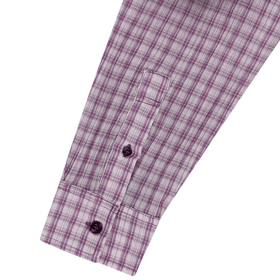 Mahagrid SPRAY DYEING CHECK CROP SHIRT