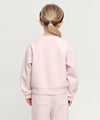 Marithé François Girbaud Kids Hand Writing Logo Crop Sweatshirt Light Pink