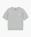 Marithé François Girbaud W SMALL CLASSIC LOGO HALF KNIT PULLOVER heather gray