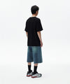 Mahagrid Mud Washing Denim Short