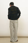 General Idea UNISEX Crochet Collar Knit Cardigan