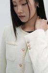 General Idea WOMAN Tweed Pleats Mini Skirt [WHITE]