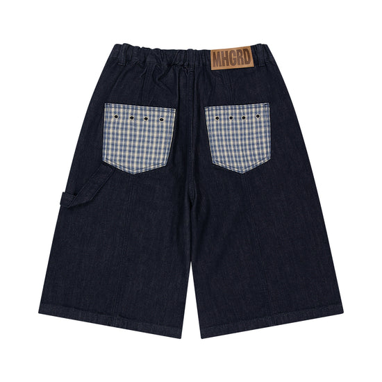 Mahagrid Bermuda Check Pocket Denim Short [Indigo]