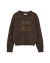 AEAE Web Logo Crop Hairy Knit