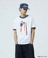 Mahagrid Flag Applique Ringer Tee