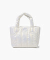 Marithé François Girbaud Classic Logo Matt Metallic Padding Bag Ivory
