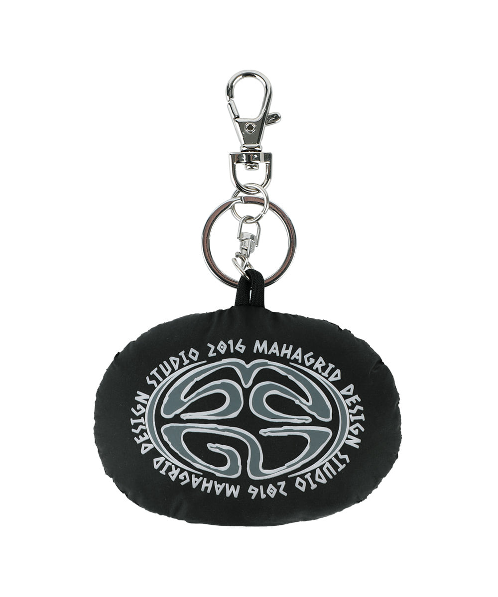 Mahagrid Doodle Eclipse Puffer Keyring [Black]