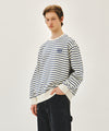 Marithé François Girbaud SMALL CLASSIC LOGO STRIPE SWEATSHIRT navy