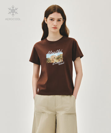 Marithé François Girbaud W AEROCOOL RESORT GRAPHIC TEE