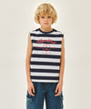 Marithé François Girbaud Kids Marine Stripe Sleeveless