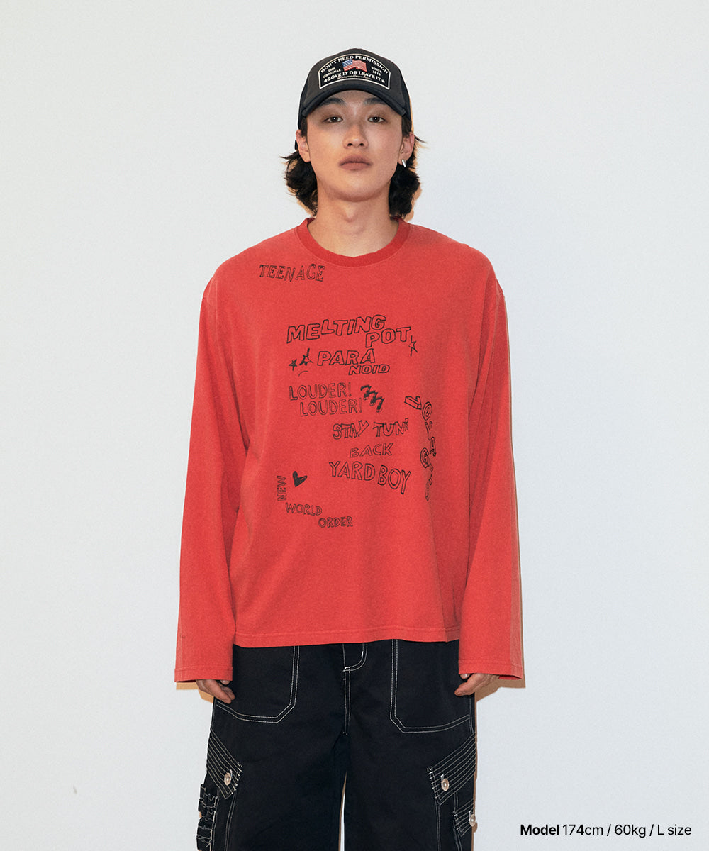 Mahagrid Washed 10 Years Long Sleeve Tee