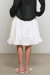 General Idea LUPITA PICK Woman Lace Flare Midi Skirt White
