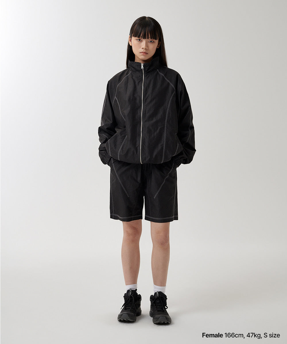 Mahagrid Cover Stitch Nylon Track Short