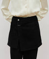 Marithé François Girbaud Women's Layered Denim Skirt Pants Black
