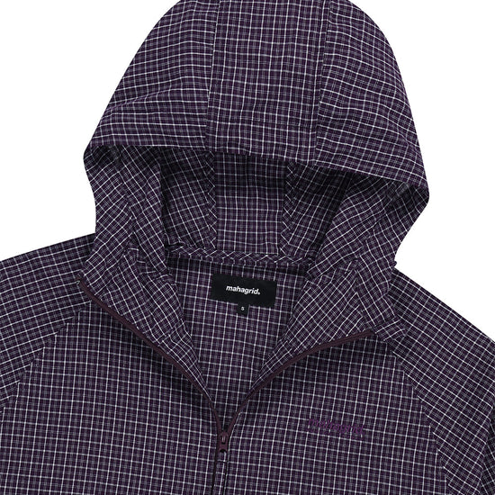 Mahagrid Check Windbreaker in Purple