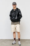 General Idea UNISEX Glossy Packable Anorak [BLACK]
