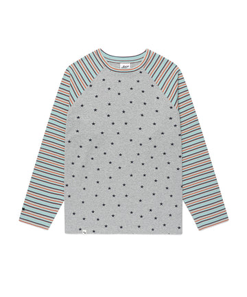 Cavish Striped Star Raglan Long Sleeve Tee