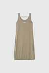 General Idea WOMAN Temperature-Cut Cool U-Neck Maxi Knit Dress [IVORY]