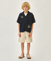 Marithé François Girbaud Kids Half-Sleeved Knit Cardigan