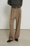 General Idea WOMAN Double Pleat Semi-Wide Slacks
