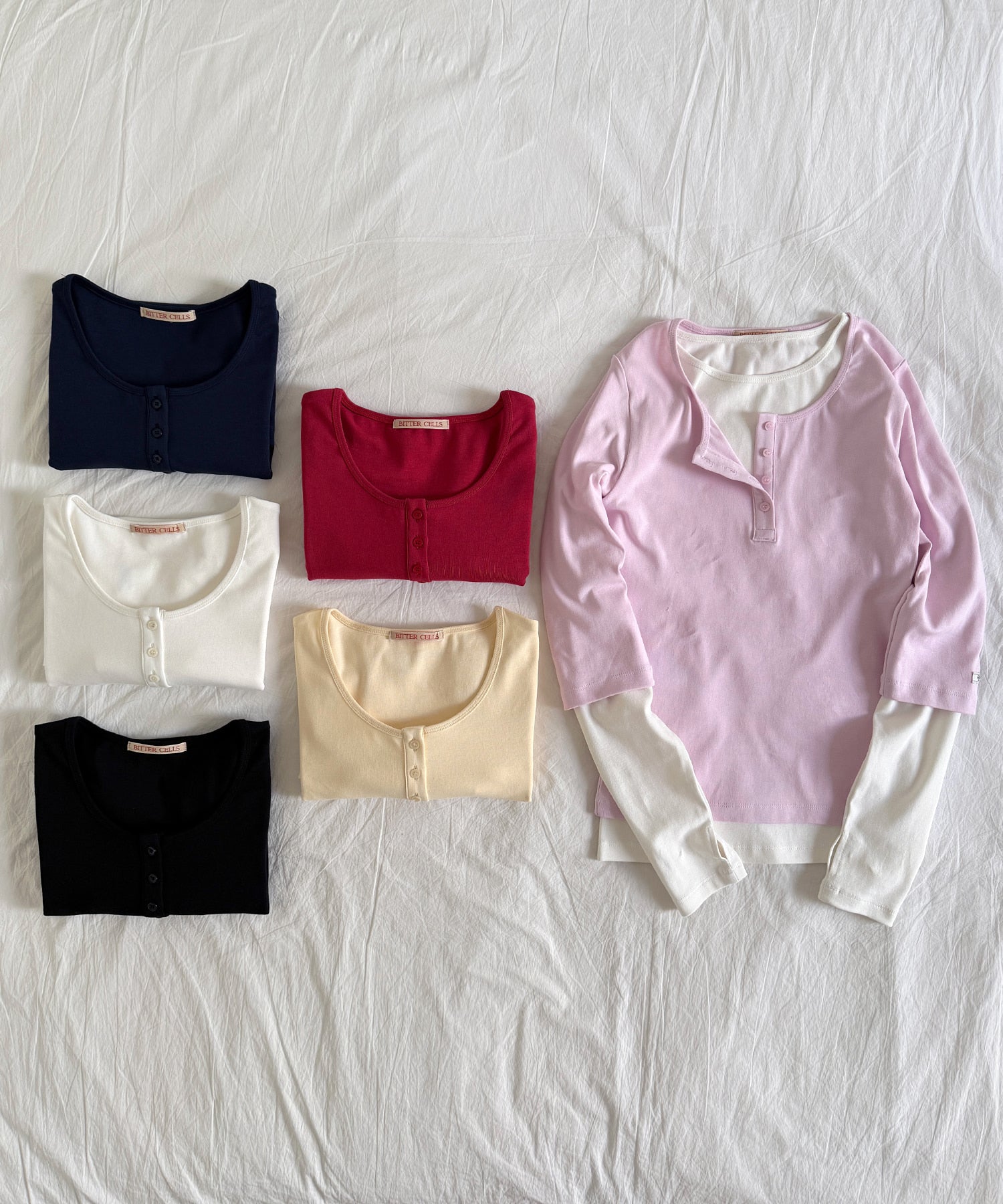 Bitter Cells [Set] Essential Long & 3/4 Sleeve Tee