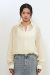 General Idea WOMAN Summer Sheer Layered Blouson Shirt