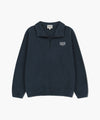 Marithé François Girbaud Classic Logo Half Neck Fleece Sweatshirt Ivory
