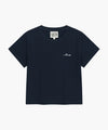 Marithé François Girbaud W SMALL LETTERING SLIM CROP TEE