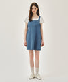 Marithé François Girbaud W DENIM SLEEVELESS DRESS light blue