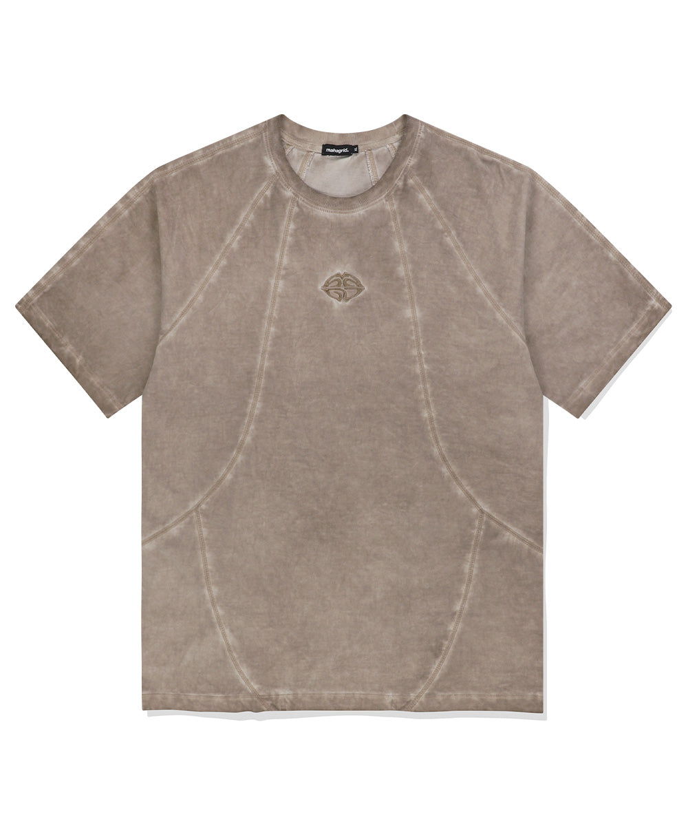 Mahagrid Curved Seam Pigment Tee