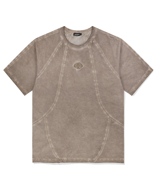 Mahagrid Curved Seam Pigment Tee