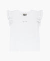 Marithé François Girbaud Kids White Lace Frill Sleeveless Top