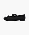 Marithé François Girbaud Women's Cross Banding Ribbon Flat Shoes in Silver