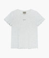 Marithé François Girbaud W RIB POINT TEE light heather gray