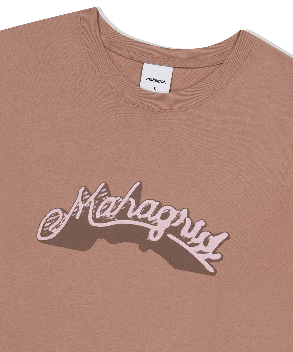 Mahagrid Symbol Layered Long Sleeve Tee Brown